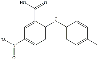 2-[(4-methylphenyl)amino]-5-nitrobenzoic acid Struktur