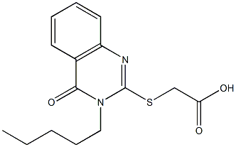 2-[(4-oxo-3-pentyl-3,4-dihydroquinazolin-2-yl)sulfanyl]acetic acid,,结构式