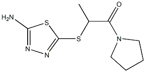 2-[(5-amino-1,3,4-thiadiazol-2-yl)sulfanyl]-1-(pyrrolidin-1-yl)propan-1-one 结构式