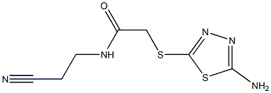 2-[(5-amino-1,3,4-thiadiazol-2-yl)sulfanyl]-N-(2-cyanoethyl)acetamide