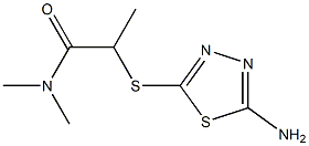 2-[(5-amino-1,3,4-thiadiazol-2-yl)sulfanyl]-N,N-dimethylpropanamide 化学構造式