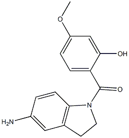 2-[(5-amino-2,3-dihydro-1H-indol-1-yl)carbonyl]-5-methoxyphenol Structure