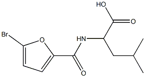 2-[(5-bromo-2-furoyl)amino]-4-methylpentanoic acid 结构式