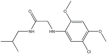 2-[(5-chloro-2,4-dimethoxyphenyl)amino]-N-(2-methylpropyl)acetamide Structure