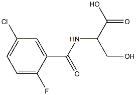 2-[(5-chloro-2-fluorophenyl)formamido]-3-hydroxypropanoic acid