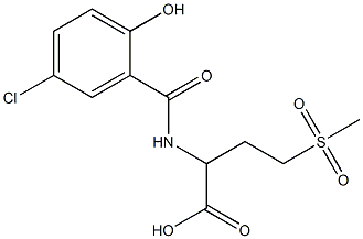 2-[(5-chloro-2-hydroxyphenyl)formamido]-4-methanesulfonylbutanoic acid Structure