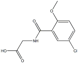 2-[(5-chloro-2-methoxyphenyl)formamido]acetic acid,,结构式