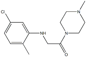 2-[(5-chloro-2-methylphenyl)amino]-1-(4-methylpiperazin-1-yl)ethan-1-one,,结构式