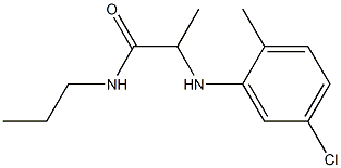 2-[(5-chloro-2-methylphenyl)amino]-N-propylpropanamide,,结构式