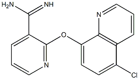 2-[(5-chloroquinolin-8-yl)oxy]pyridine-3-carboximidamide Structure