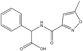 2-[(5-methyl-1,2-oxazol-3-yl)formamido]-2-phenylacetic acid,,结构式