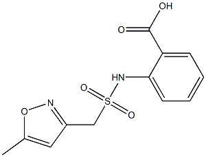 2-[(5-methyl-1,2-oxazol-3-yl)methanesulfonamido]benzoic acid Struktur