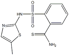 2-[(5-methyl-1,3-thiazol-2-yl)sulfamoyl]benzene-1-carbothioamide,,结构式
