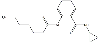 2-[(6-aminohexanoyl)amino]-N-cyclopropylbenzamide Struktur