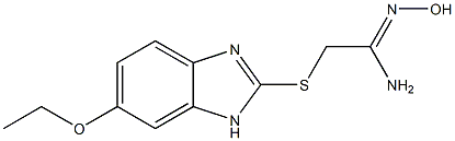2-[(6-ethoxy-1H-1,3-benzodiazol-2-yl)sulfanyl]-N'-hydroxyethanimidamide 化学構造式