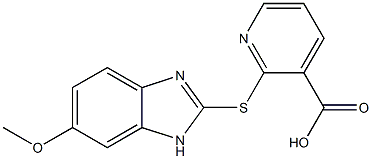 2-[(6-methoxy-1H-1,3-benzodiazol-2-yl)sulfanyl]pyridine-3-carboxylic acid 结构式