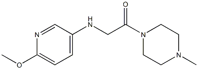 2-[(6-methoxypyridin-3-yl)amino]-1-(4-methylpiperazin-1-yl)ethan-1-one Struktur
