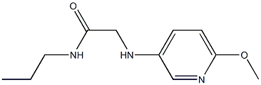 2-[(6-methoxypyridin-3-yl)amino]-N-propylacetamide Struktur