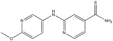 2-[(6-methoxypyridin-3-yl)amino]pyridine-4-carbothioamide Structure