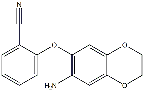 2-[(7-amino-2,3-dihydro-1,4-benzodioxin-6-yl)oxy]benzonitrile 结构式