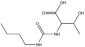 2-[(butylcarbamoyl)amino]-3-hydroxybutanoic acid,,结构式