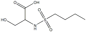 2-[(butylsulfonyl)amino]-3-hydroxypropanoic acid,,结构式