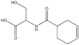 2-[(cyclohex-3-en-1-ylcarbonyl)amino]-3-hydroxypropanoic acid Struktur