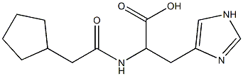 2-[(cyclopentylacetyl)amino]-3-(1H-imidazol-4-yl)propanoic acid Structure