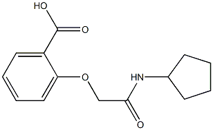 2-[(cyclopentylcarbamoyl)methoxy]benzoic acid Struktur