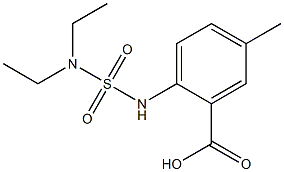 2-[(diethylsulfamoyl)amino]-5-methylbenzoic acid 化学構造式