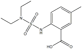 2-[(diethylsulfamoyl)amino]-5-methylbenzoic acid,,结构式