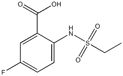 2-[(ethylsulfonyl)amino]-5-fluorobenzoic acid Struktur
