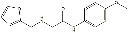 2-[(furan-2-ylmethyl)amino]-N-(4-methoxyphenyl)acetamide 结构式