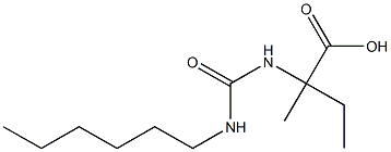 2-[(hexylcarbamoyl)amino]-2-methylbutanoic acid 结构式