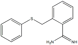 2-[(phenylsulfanyl)methyl]benzene-1-carboximidamide Struktur