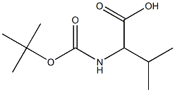 2-[(tert-butoxycarbonyl)amino]-3-methylbutanoic acid,,结构式