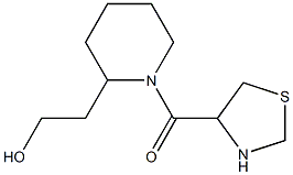 2-[1-(1,3-thiazolidin-4-ylcarbonyl)piperidin-2-yl]ethanol 化学構造式