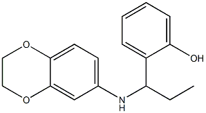 2-[1-(2,3-dihydro-1,4-benzodioxin-6-ylamino)propyl]phenol Structure