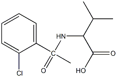 2-[1-(2-chlorophenyl)acetamido]-3-methylbutanoic acid 结构式