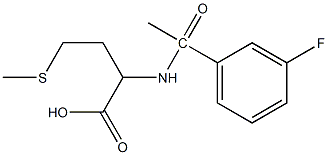 2-[1-(3-fluorophenyl)acetamido]-4-(methylsulfanyl)butanoic acid 结构式
