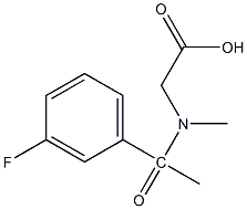 2-[1-(3-fluorophenyl)-N-methylacetamido]acetic acid Struktur