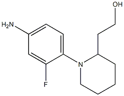 2-[1-(4-amino-2-fluorophenyl)piperidin-2-yl]ethan-1-ol,,结构式