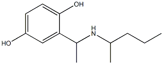 2-[1-(pentan-2-ylamino)ethyl]benzene-1,4-diol Struktur