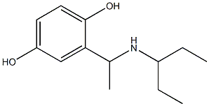2-[1-(pentan-3-ylamino)ethyl]benzene-1,4-diol Struktur