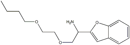 2-[1-amino-2-(2-butoxyethoxy)ethyl]-1-benzofuran Structure