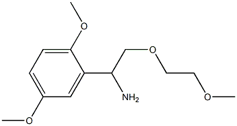 2-[1-amino-2-(2-methoxyethoxy)ethyl]-1,4-dimethoxybenzene Structure