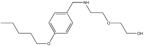 2-[2-({[4-(pentyloxy)phenyl]methyl}amino)ethoxy]ethan-1-ol,,结构式