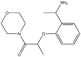 2-[2-(1-aminoethyl)phenoxy]-1-(morpholin-4-yl)propan-1-one Structure