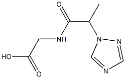 2-[2-(1H-1,2,4-triazol-1-yl)propanamido]acetic acid Struktur