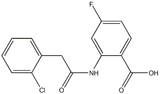 2-[2-(2-chlorophenyl)acetamido]-4-fluorobenzoic acid Structure